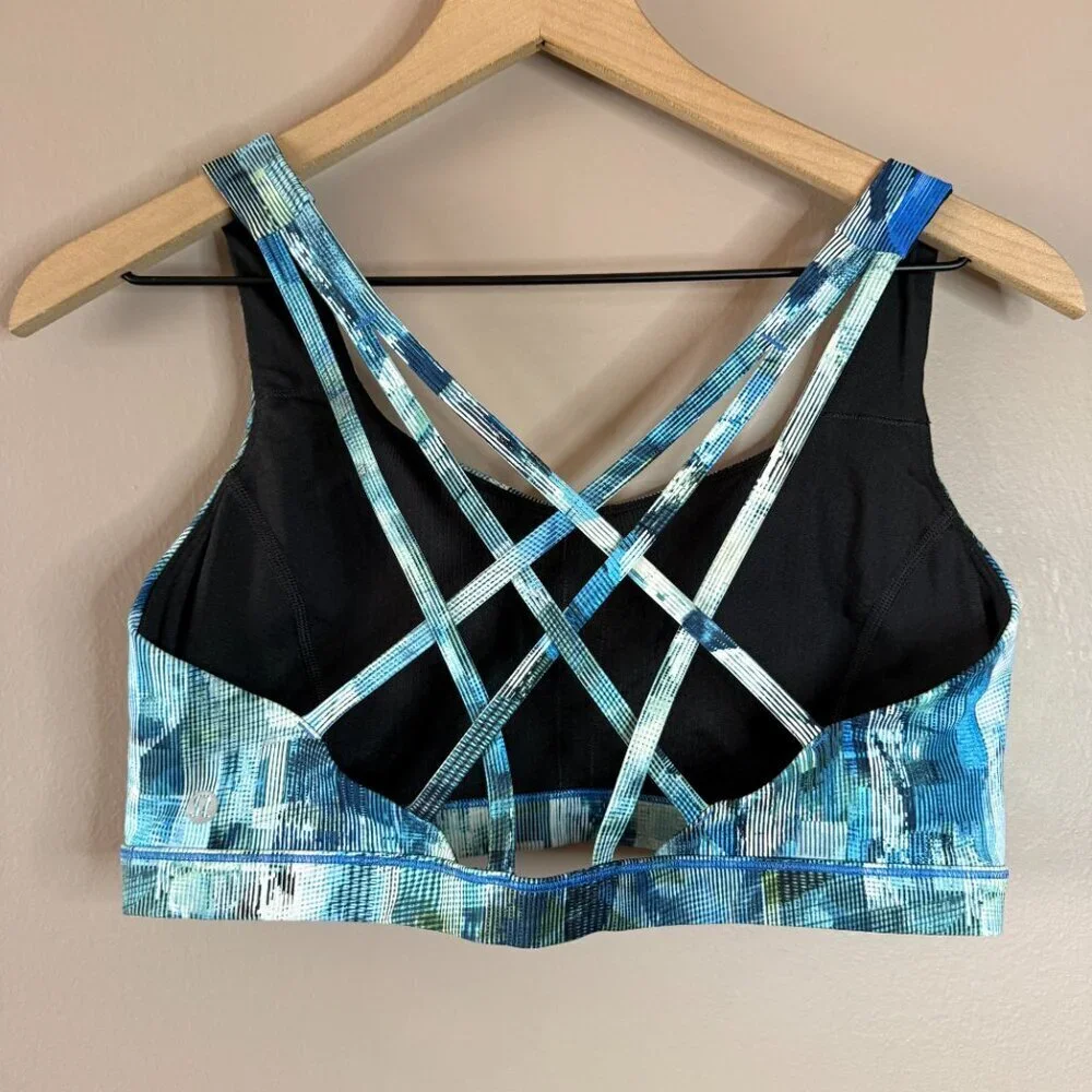 Women's 10 Lululemon Free To Be Serene Bra Sun Dazed Multi Blue